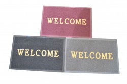 ДОМАШНА потреба, постелка, гумирана Welcome 38х58 см. различни модели(Промоция- при покупка над 10 бр. базова цена 3,00 лв.)