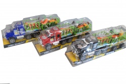 ДЕТСКА играчка от пластмаса, фрикшън, тир с 2 ремаркета, вози животни 37х10х14см. 906-23(Промоция- при покупка над 6 бр. базова цена 3,50 euro) ДЕТСКА играчка от пластмаса, фрикшън, тир с 2 ремаркета, вози животни 37х10х14см. 906-23(Промоция- при покупка над 6 бр. базова цена 3,50 euro)