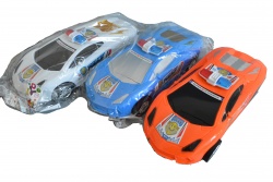 детска играчка от пластмаса, автовоз с 3 камиончета 2 цвята 40х10 см.