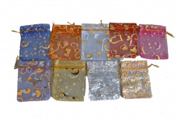 пликчета за подаръци и др. с връзка 9х12 см.100 бр. в стек, смесени цветове
