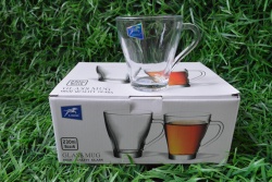 изделие от стъкло, коктейлна чаша, извита 450 ml. 20х7,5см. EJ7648 (6 бр. в цветна кутия)