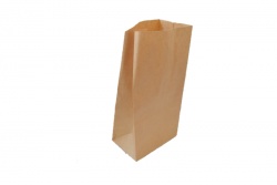 опаковъчна стока, подходяща за хранителни продукти, хартиен плик 27х15х9 см. товароносимост до 3 кг. (50 бр. в стек)