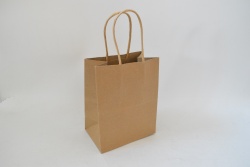 подаръчна торбичка, картон, натурална 16х8 см. (12 бр. в стек)