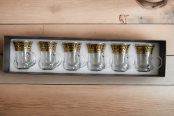 изделие от стъкло, чаши 6 бр. подходящи за коктейли и др. 8х18 см. 350 мл. цветна кутия (8 комплекта в кашон)