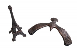 сувенир, метален меч 43 см. с дървена поставка, сувенирен, азиатски