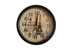 СТЕНЕН часовник, огледален, пречупващ, тъмно сиво 39х39 см. 1903Т(Промоция- при покупка на кашон 12 бр. базова цена 21,50 лв.)