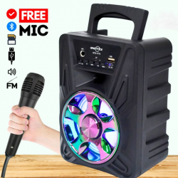 МУЗИКАЛНА техника, колона Bluetooth с микрофон, радио USB, Tf карта 5w светеща 20х15х10 см. 1779 (Промоция- при покупка над 4 бр. базова цена 14,70 лв.)(R5)