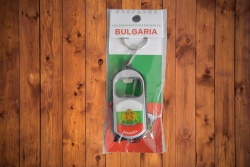 НАЦИОНАЛЕН ключодържател Bulgaria, отварачка, фенер 7 см.(Промоция- при покупка над 2 стека 24 бр. базова цена 1,08 лв.)
