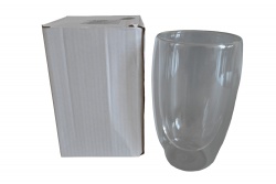 ИЗДЕЛИЕ  от стъкло, чаша, двустенна 450 ml. 14х7,5 см. в кутия ZY-60 (Промоция- при покупка над 6 бр.базова цена 4,25 лв.)