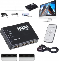 тв. аксесоар HDMI привключвател 5 исхода и дистанционно на блистер 
