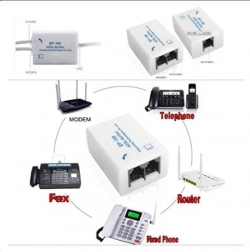 интернет преходник за и телефон ADSL - Spliter качествен 5х3 см. (50 бр. в стек)