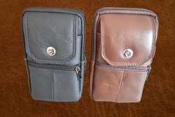 чанта за врат или колан, телешка кожа 4 джоба 20х12х6 см. B2 (10 бр. в стек 1 разцветка)