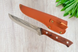 домакински нож, ръчно изработен, дървена дръжка в кания 31 см. (12 бр. в стек)