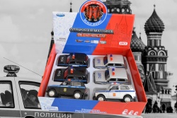 метална количка Лада нива, полицейска, музукална, светеща 2408 1/24 19х7,5х7,5 см. (6 бр. в кутия)(R8)