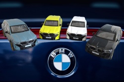 метална количка, пушеща BMW XM (8 бр. в кутия)