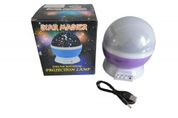диско топка, прожектира звезди и луни на стената 13х13 см. работи с батерии и USB кабел