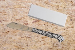 джобен нож, гравирана, метална дръжка от 10 до 19 см. В06 (12 бр. в стек)