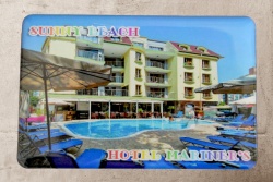 дървен сувенир, котва 20х14 см. I сърце Sunny Beach #