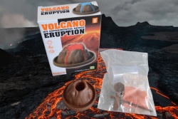 детска играчка от пластмаса, вулкан, изригващ или връх, геология 608-136 (96 бр. в секция 192 бр. в кашон)(R3)