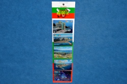сувенири 5 бр. магнитни пластики 8,5х5,5 см. Pomorie 5 дизайна, двуизмерни на блистер 37,5х 9,5 см. (R4)