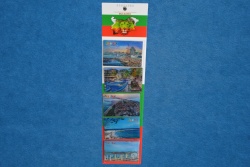 сувенири 5 бр. магнитни пластики 8,5х5,5 см. Nessebar 5 дизайна, двуизмерни на блистер 37,5х 9,5 см. (R4)