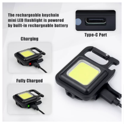 челник COB акумолаторен USB петорен 102  (R3)