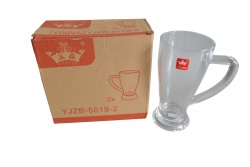 изделие от стъкло, халба 400 ml. 16,5х8 см. 5819-2 (2 бр. в кутия) (R3)