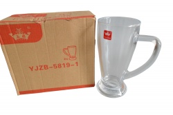 изделие от стъкло, халба 500 ml. 16,5х8 см. 5819-1 (2 бр. в кутия) (R3)