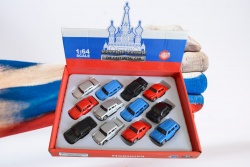 метални колички, мини, руски Лади и Трабанти 7х3х2 см. FY02-03K (12 бр. в кутия)(R3)