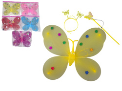 крилца на пеперудка с диадема и пръчка с цветя по тях 47х36 см.