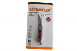 джобен нож на блистер 5 см. дръжка 4 см. острие Mini Travelet OK115W-1 (10 бр. в стек)(R4)