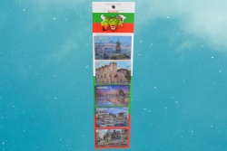 сувенири 5 бр. магнитни пластики 8,5х5,5см. Nesebar стар град 5 дизайна, двуизмерни на блистер 37,5х 9,5 см. (R4)
