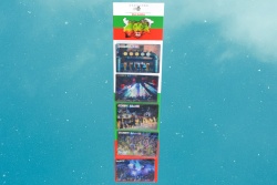 сувенири 5 бр. магнитни пластики 8,5х5,5 см. SUNNY BEACH PARTI 5 дизайна, двуизмерни на блистер 37,5х 9,5 см. 1 (R4)