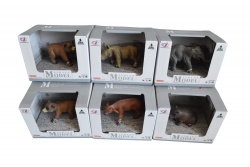 гумени играчки 6 диви животни 4 копитни животни 10х7х7,5 см. (96 бр. в секция 192 бр. в кашон)(R3)