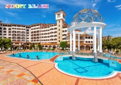 сувенир, магнитнa пластикa SUNNY BEACH Hotel Azuro двуизмерен 8,5х5,5 см. (R4)