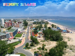 сувенир, магнитнa пластикa SUNNY BEACH HOTEL MARVEL двуизмерен 8,5х5,5 см. (R4)