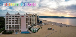 сувенир, магнитнa пластикa SUNNY BEACH HOTEL RIVA двуизмерен 8,5х5,5 см. (R4)