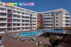 сувенир, магнитнa пластикa SUNNY BEACH HOTEL BURGAS двуизмерен 8,5х5,5 см. (R4)