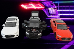 метална количка 1/32 Audi RS7 музикална, отваря 6 врати 15х5,5 см. (12 бр. в кутия)M361