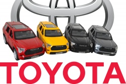 метална количка, пушеща Toyota (8 бр. в кутия)