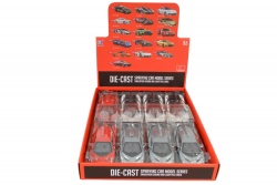 метална количка Mercedes 1/24 отваря 4 врати и пуши 20х9х4 см. (8 бр. в кутия)