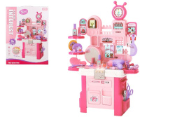 детска играчка от пластмаса, тоалетка, музикална, светеща 45х32х9 см. 52 сксесоара 688-233A детска играчка от пластмаса, тоалетка, музикална, светеща 45х32х9 см. 52 сксесоара 688-233A