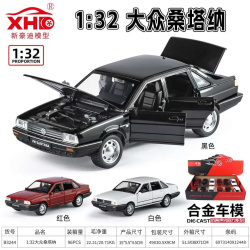 метална количка 1/32 Volkswagen Santana 6 врати 3 модела, отваря 2 врати, музикална (12 бр. в кутия)B3244