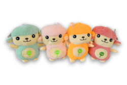 плюшена играчка, овца, цветна 4 цвята, около 20 см.