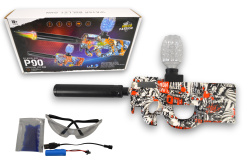 АВТОМАТ Р90 с водни сачми 7-8 мм. 87х30 см. зарядна, батерия 14500 в кутия47х24х8 см.(Промоция- при покупка на секция 18 бр. базова цена 14,00 euro) АВТОМАТ Р90 с водни сачми 7-8 мм. 87х30 см. зарядна, батерия 14500 в кутия47х24х8 см.(Промоция- при покупка на секция 18 бр. базова цена 14,00 euro)