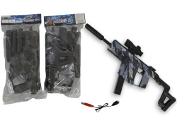 АВТОМАТ със сачми 666-F-2 автоматичен 70 см. зарядна, двойна батерия 14500 в плик 2 разцветки (Промоция- при покупка на секция 18 бр. базова цена 14,50 euro)