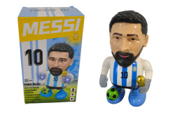 детска играчка от пластмаса, Лионел Меси световен шампион, музикална, светеща в кутия 20х13х8 см. QF338-1