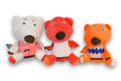 плюшена играчка, популярно куче 3 цвята, около 20 см.