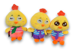 плюшена играчка, пилета с вратовръзки 2 цвята, около 20 см.