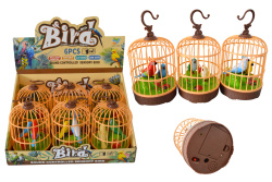 детска играчка от пластмаса, кафез с 2 птички 19,5х10 см. 857032 (6 бр. в кутия)